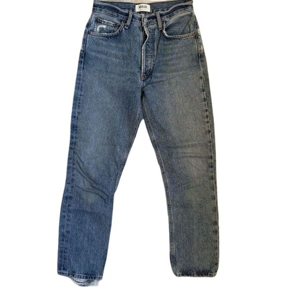 AGOLDE Riley High Rise Straight Crop Jeans - Picture 1 of 7
